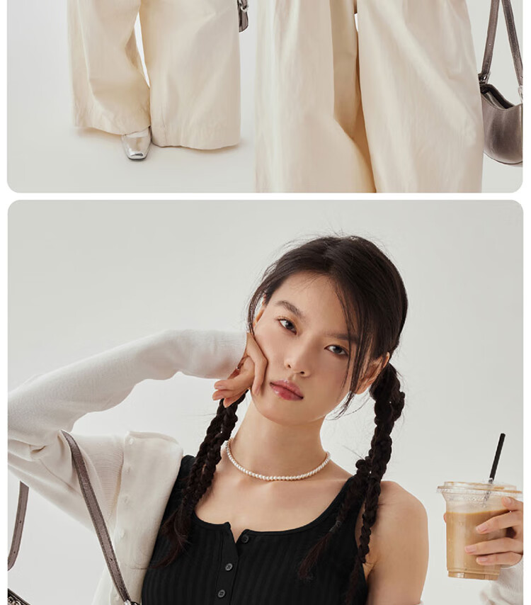 Banlian Buttoned Padded Summer Vest Tank Top for Women Outerwear Innerwear Integrated Bra Top No Bra Needed 7