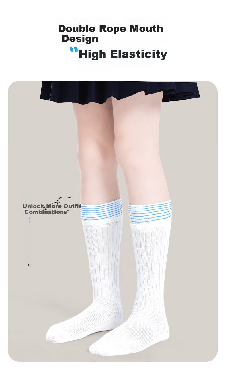 Barbie Girls' Mid-Calf Socks, Spring And Autumn Children's Cotton Socks, Thin High Socks, Boys' Student Long Socks, Calf-Length Socks 8