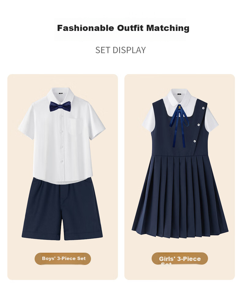 Yinuofang Girls' New Dress Set for Children's Day Performance, Kindergarten Uniforms, School Uniforms, Graduation Outfits, And Class Uniforms for Elementary School Students 5