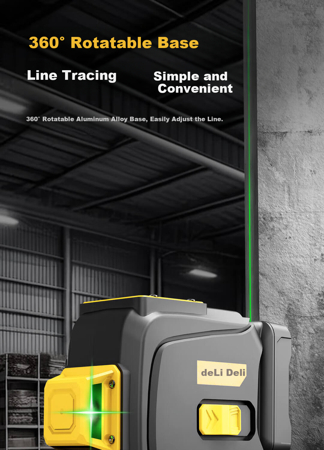 Deli Green Light 16-Line Dual-Electrical Laser Level, Infrared Outdoor High-Brightness High-Precision Automatic Leveling, Floor And Wall-Mounting Instrument 8