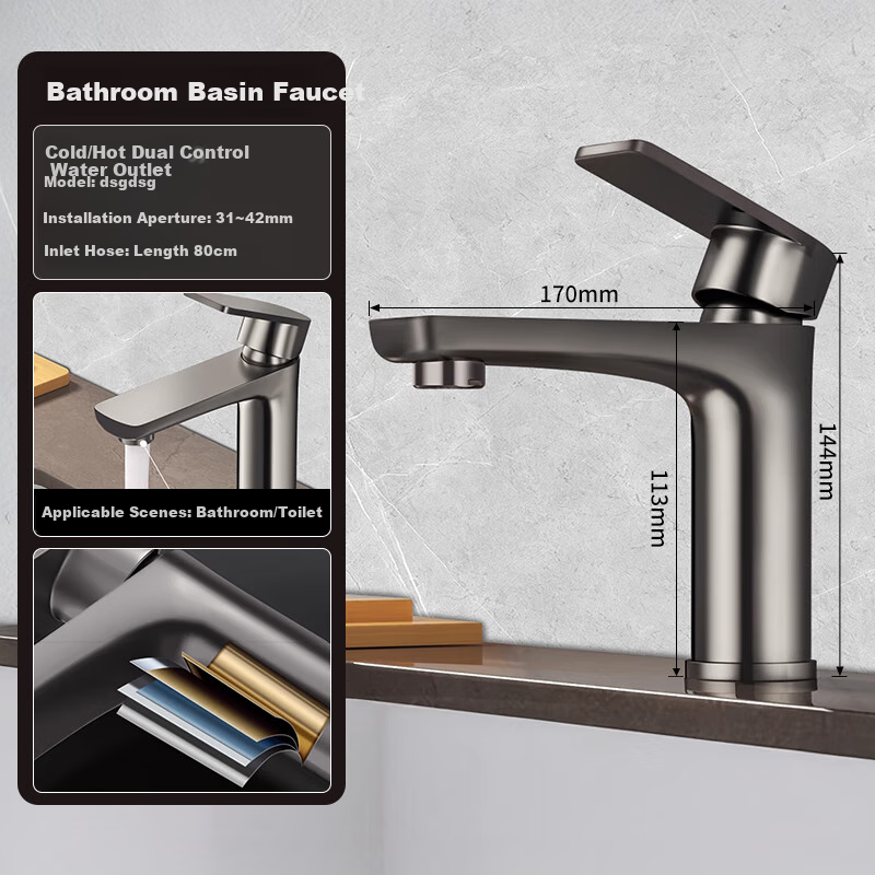 Смеситель для раковины Royalstar, для умывания лица и рук, для ванной комнаты, кран для холодной и горячей воды, двойного назначения