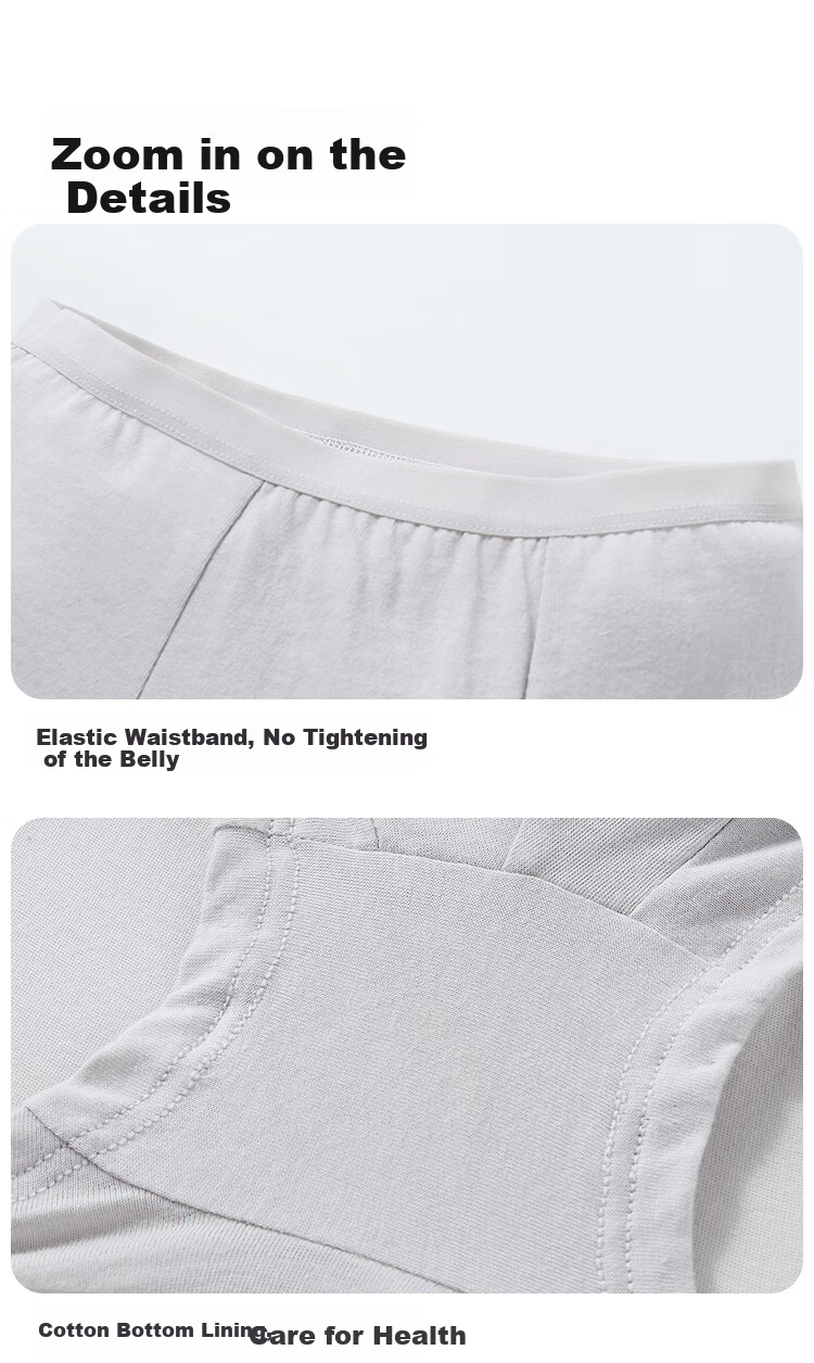 Annil Boys' Boxer Briefs, Three-Piece Set, 2025 Summer New Style, Combination 1 (Gray + Gray + Gray), Size 120 8