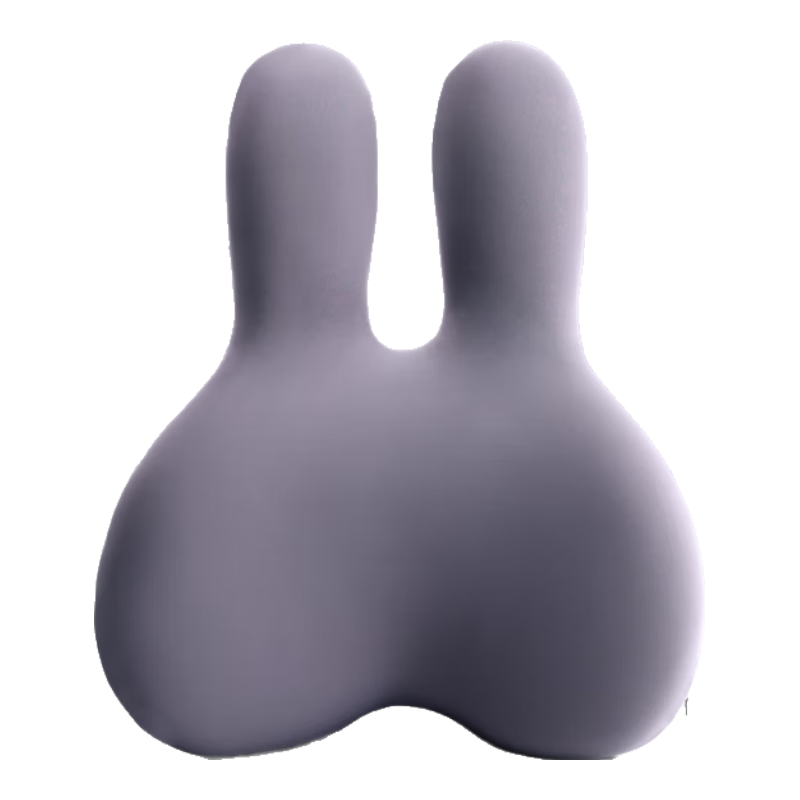 H.nos Big Rabbit Lumbar Support Office Back Cushion Car Pillow Long-Sitting Waist Protection Device Car Rabbit Backrest Twilight Purple