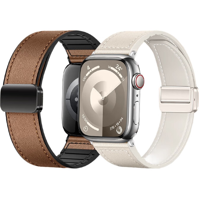 Кожаный ремешок BHO с магнитной застежкой для Apple Watch S11/SE3, IWatch S10/9/8/7/6/5/ultra3/2/1