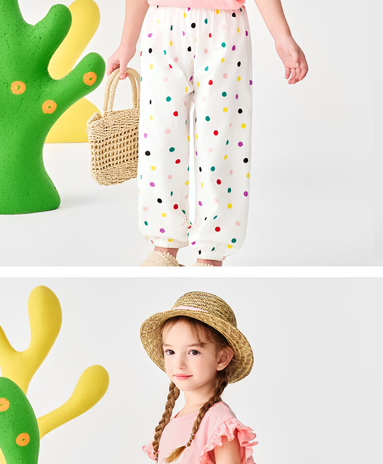 Badibadi Summer Baby Toddler Girls Cotton Short Sleeve T-Shirt and Pants Set Lightweight Breathable Doll Baby Size 90 12