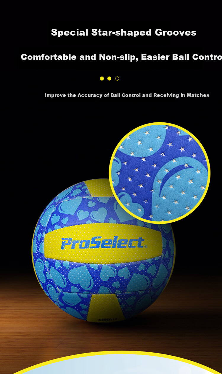 ProSelect Air Volleyball No.5 Light Soft for Children, Students, Middle-Aged And Elderly Fitness, Entertainment, Competition Soft Volleyball GV441M 4