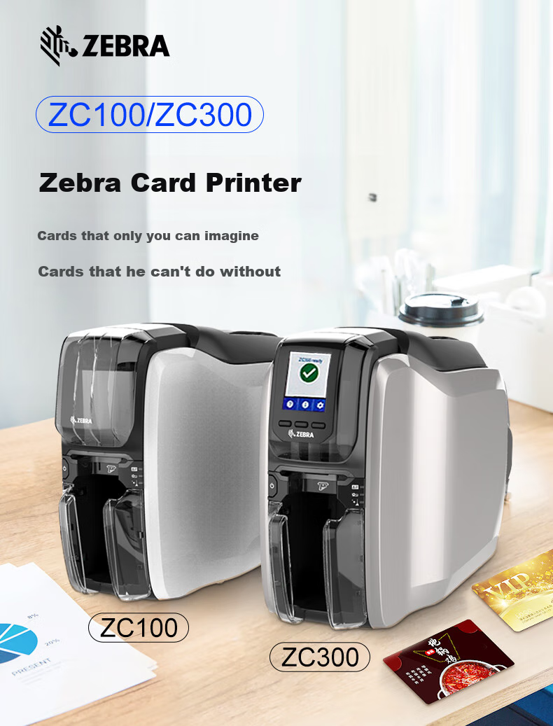 ZEBRA ZC100 ID Card Printer Dedicated Color Ribbon, 800300-250CN, 800300-250CN Color (200 Sheets/roll) 1