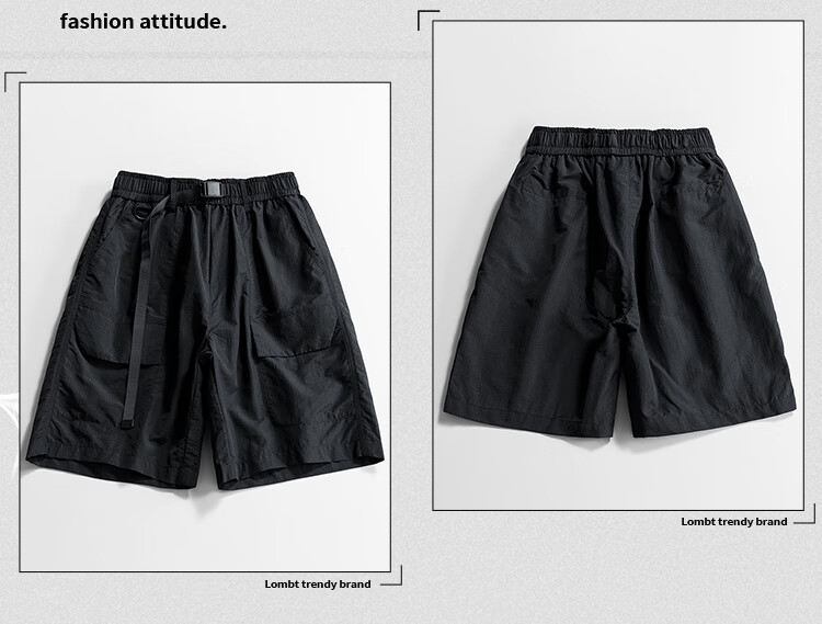 LOMBT American-Style Cargo Shorts for Men, Summer Loose Casual Sports Retro Knee-Length Shorts MT01 Light Army 2XL 13