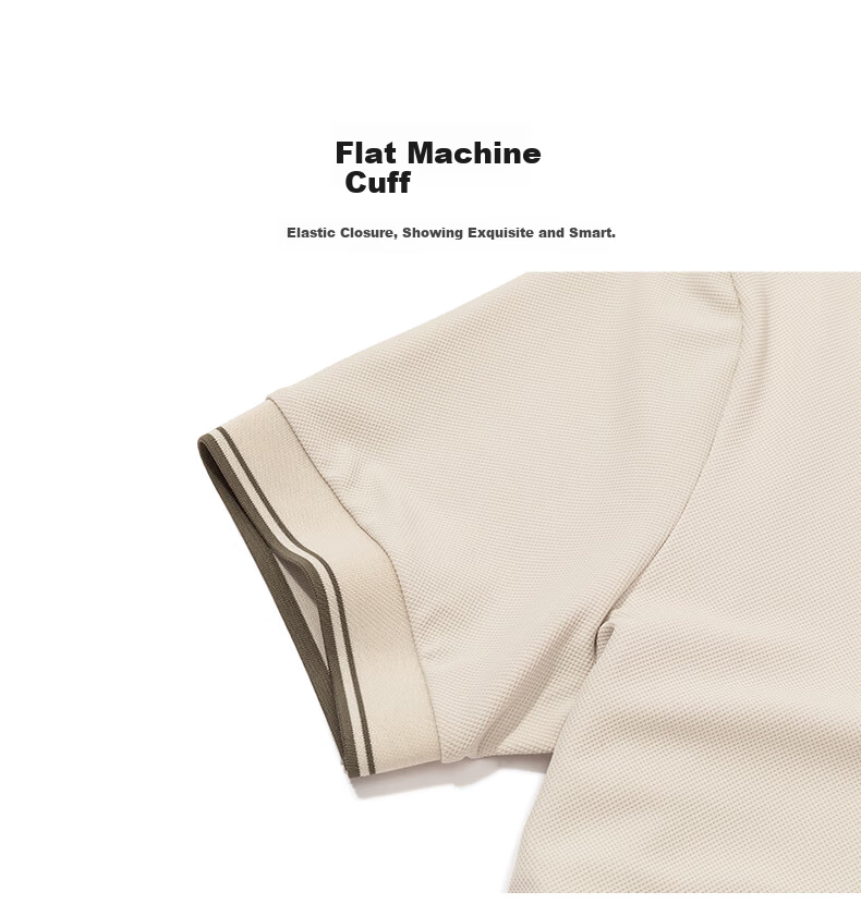 Mr. Bu Patented Collar 3D Exquisite Color-Block Short Sleeve Polo Summer Breathable Business T-Shirt Piano Black L (175) 19