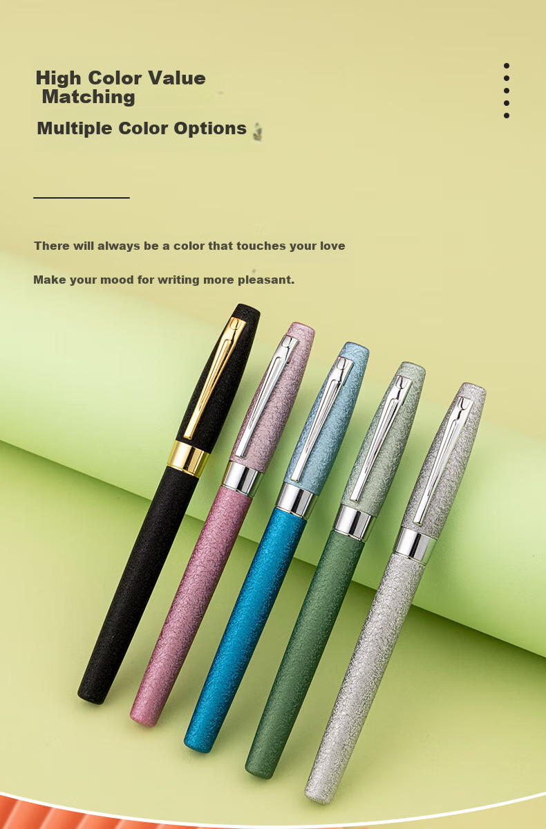 HERO Fountain Pen, Yayue Series, Iridium-Tipped Signature Pen, Stylish Student Birthday Gift, Pink, F Nib 6