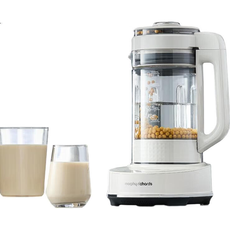 Блендер Morphy Richards MR8202A, 1.5 л, белый, с функцией подогрева воды, отделением для бобов, тихий режим, таймер, соковыжималка, приготовление детского питания