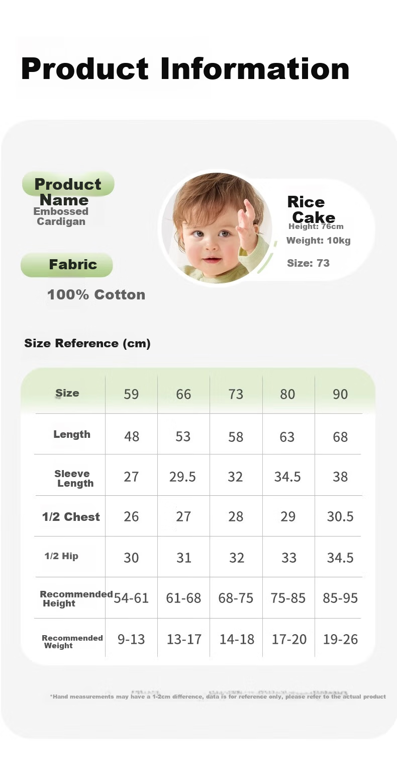 AIBEDILA Baby Cardigan Jacket, Spring And Summer Air Conditioning Shirt, Newborn Outdoor Coat, Pure Cotton Long-Sleeve Bodysuit, Knitted Sweater 6