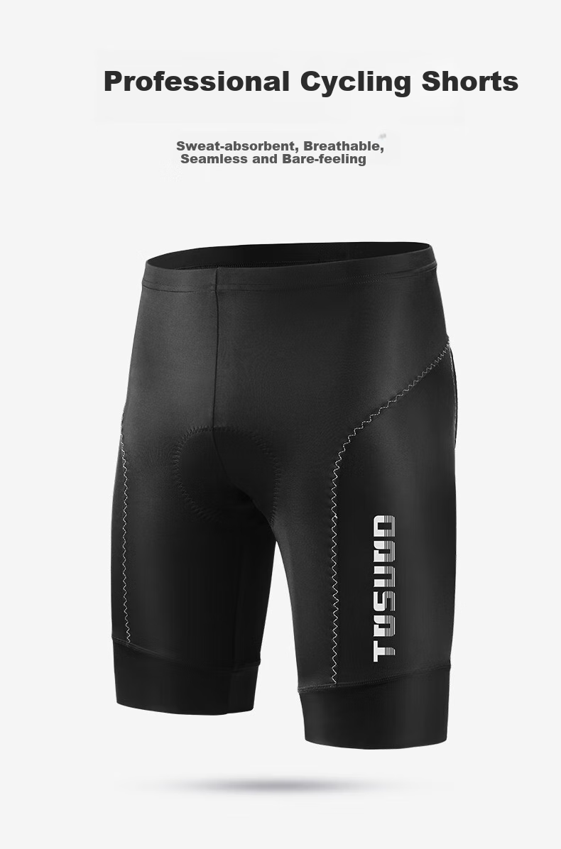 Tasiduizhang Summer Bicycle Riding Shorts for Men And Women, Mountain And Road Bike 3D Shock-Absorbing Padded Shorts, Black, 2XL 1
