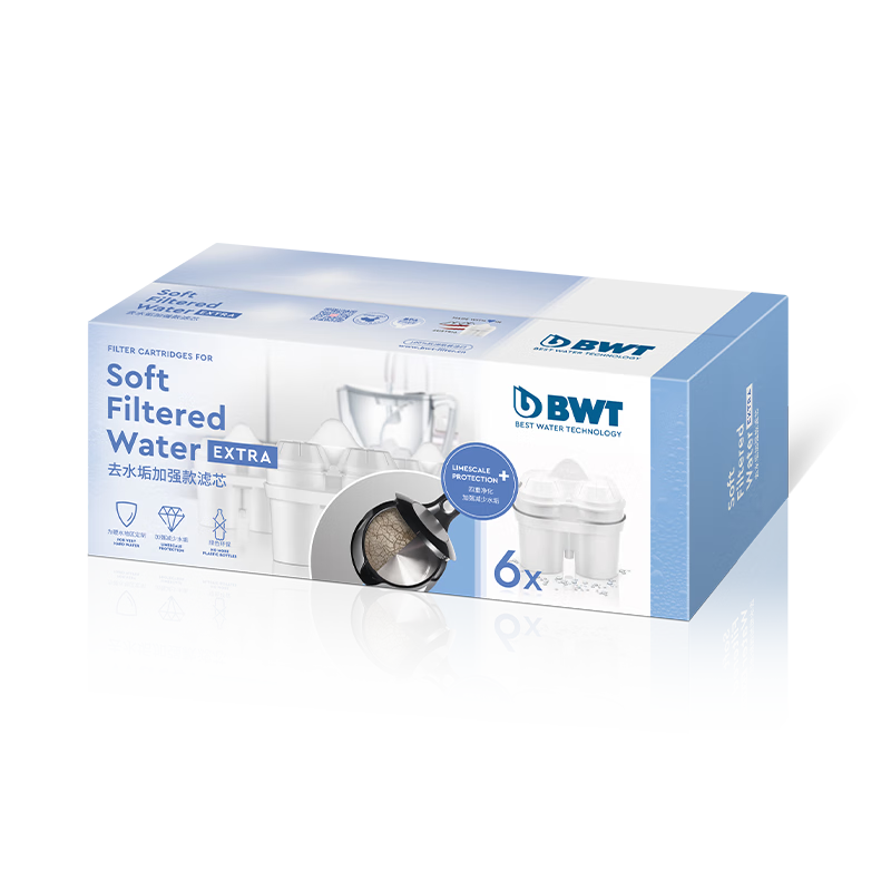 BWT Europe Original 4th Generation Enhanced Descaling Filter Cartridge 55% Improved Descaling Power Pack of 6