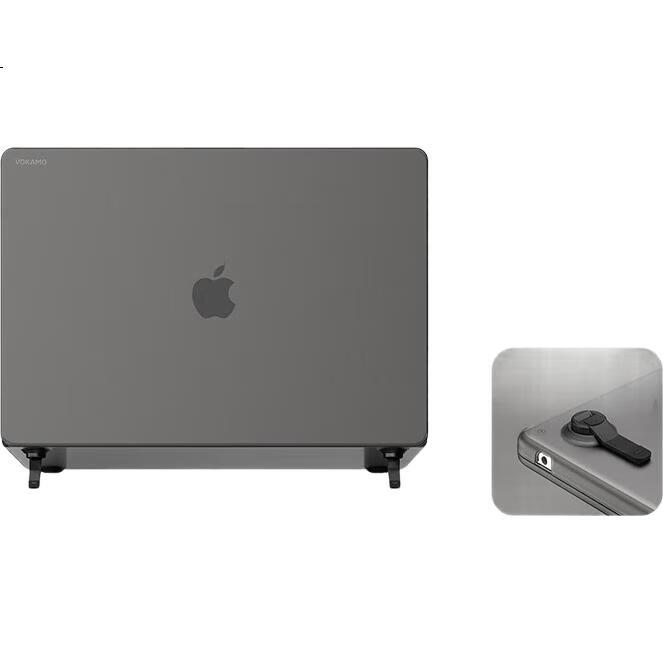 Защитная пленка VOKAMO для MacBook Pro 16/21, противоударная, устойчивая к царапинам, матовая, полупрозрачная черная