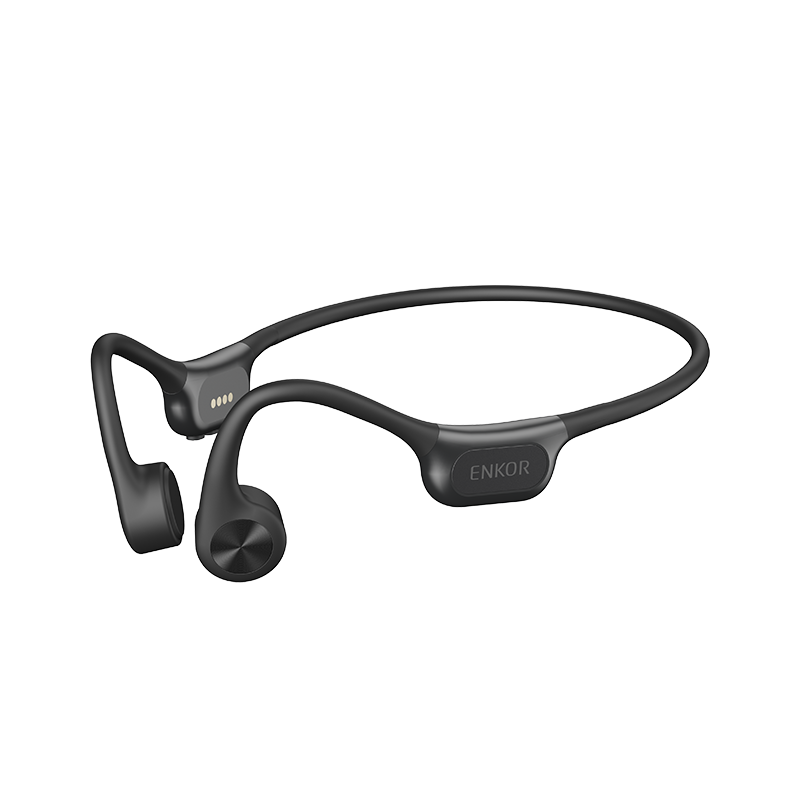 ENKOR X20 Bone Conduction Bluetooth Headphones Open-Style for Sports, Swimming, Running, Cycling, Non-In Ear, IPX8 Waterproof, 32GB Storage, Wireless Ear-Hook Design Compatible with Apple, Huawei, Xiaomi