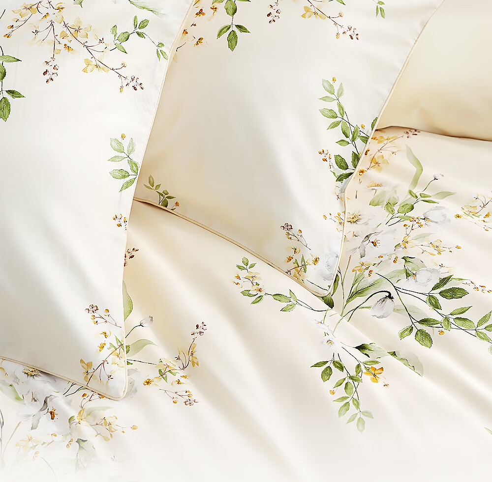 One's Member, 60-Count Class A Antibacterial Xinjiang Long-Staple Cotton, Clove Flower Pattern, Pillowcase, 1 Pair 4