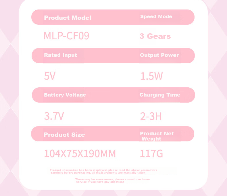 Ouliwen Small Fan, Desktop And Bed Handheld Quiet USB Rechargeable Low Noise Three-Speed with Base, Portable Mini High-Power Office Dormitory Fan, My Little Pony Blue 13