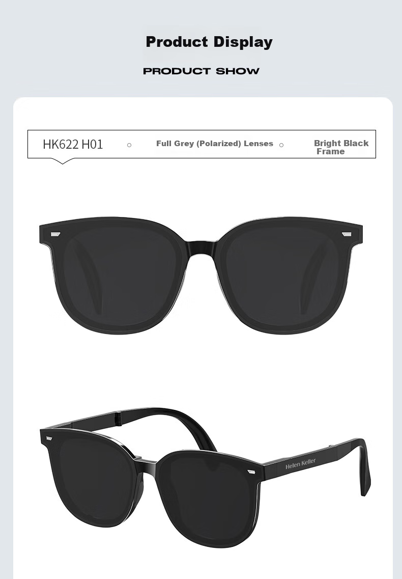 HELEN KELLER Sunglasses for Men And Women, UV Protection Polarized Foldable Driving Glasses HK622H01 6