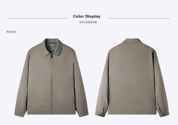 FIRS [Light Luxury with Mulberry Silk] High-End Executive Jacket for Men, New Spring And Autumn Style, Middle-Aged And Elderly Dad's Outerwear, Men's Clothing 13