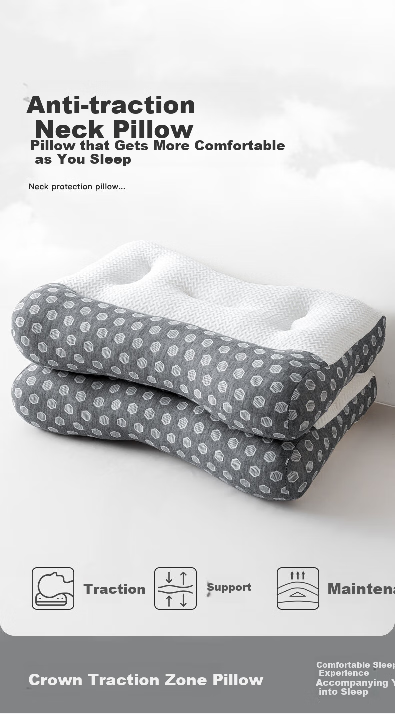 CROWN Pillow, Cervical Spine Protection, Deep Sleep Pillowcase, Adult Men's Sleeping Pillow, Specialized for Sleeping, Non-Sagging, Hotel Use, One Pair for Two 1