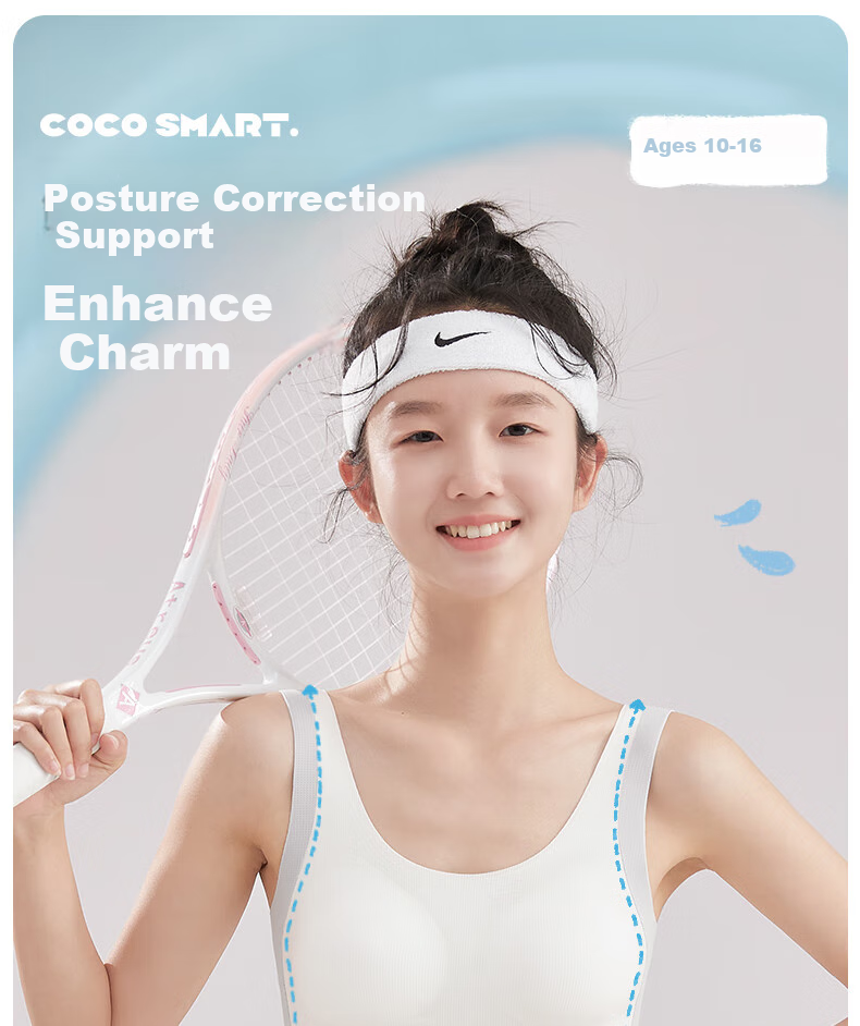 COCO SMART Girls' Bra for Middle And High School Students during Puberty, Shaping Underwear for Ages 12-16, Sports Bra for Young Wome 1