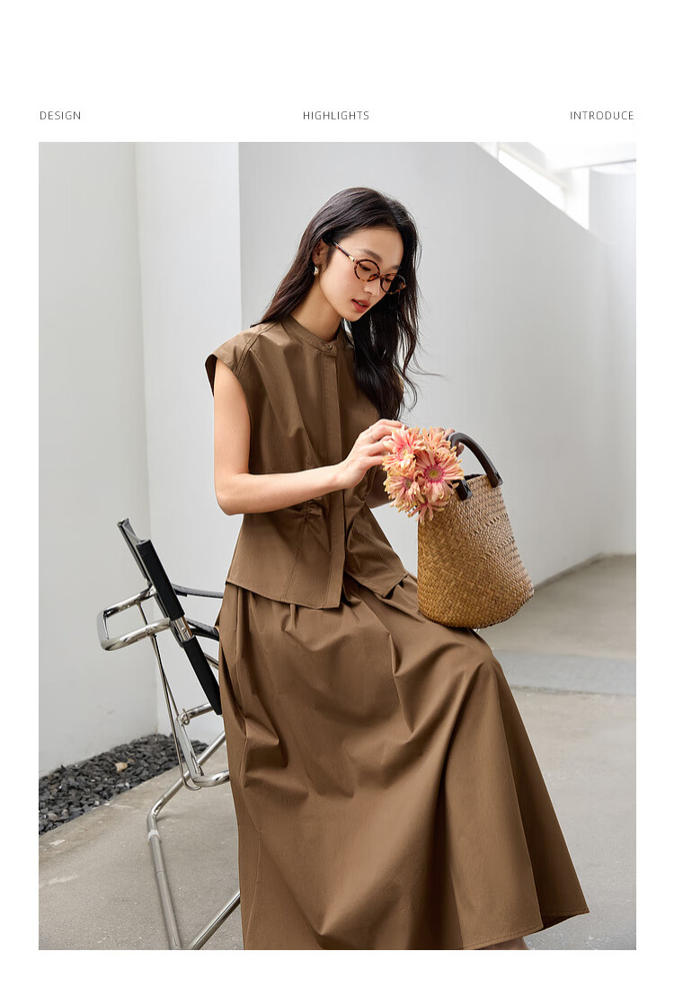 Fansiman French Style Pleated Top and Skirt Set for Women 2026 Summer New High-End Waist Slimming Two-Piece Set Size S 3