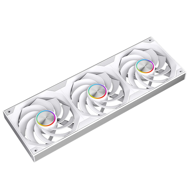 Jungle Leopard StarLink Fan Lite360 Integrated Building Block Fan Reverse Blade 12cm Aluminum Blade God Light Sync PWM Speed Control White Case Fan ARGB Desktop Computer Silent