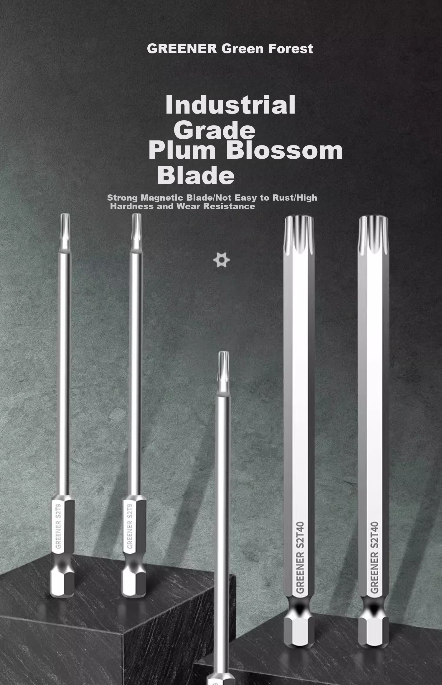 GREENER Plum Blossom Screwdriver Bit Set with Strong Magnet for Home Use, Electric Screwdriver, Impact Wrench, Electric Drill, Hexagonal Shank Set 1