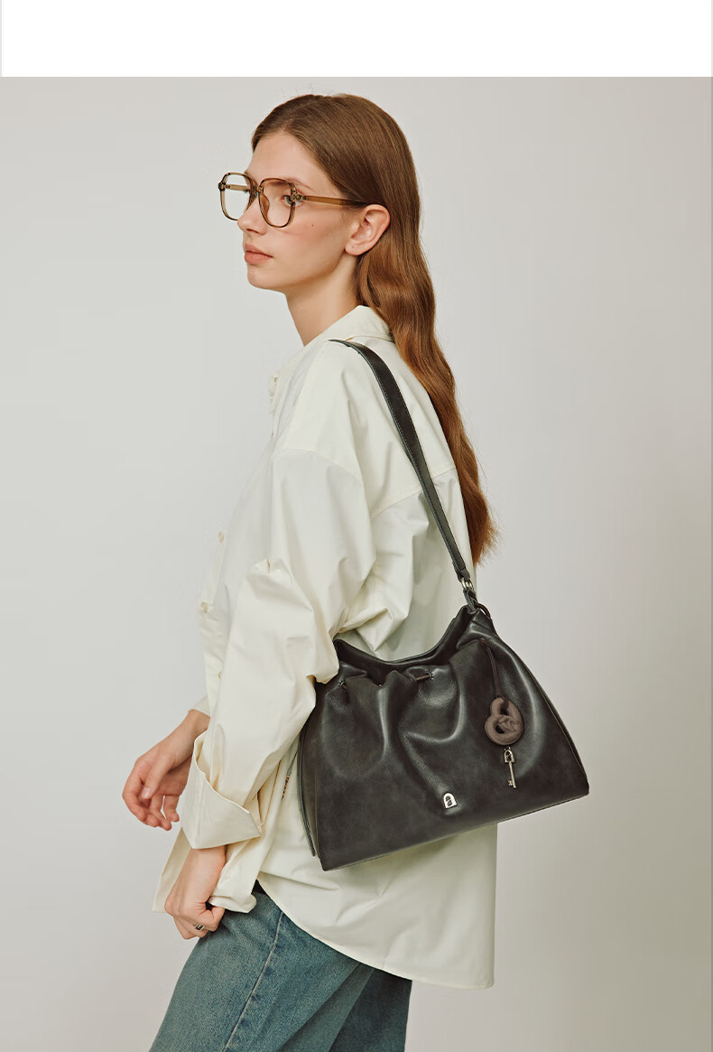 La Festin Top-Grain Leather Lucky Bag, 2026 New Commuter Women's Handbag, Tote Crossbody Hobo Bag, Birthday Gift for Wome 8