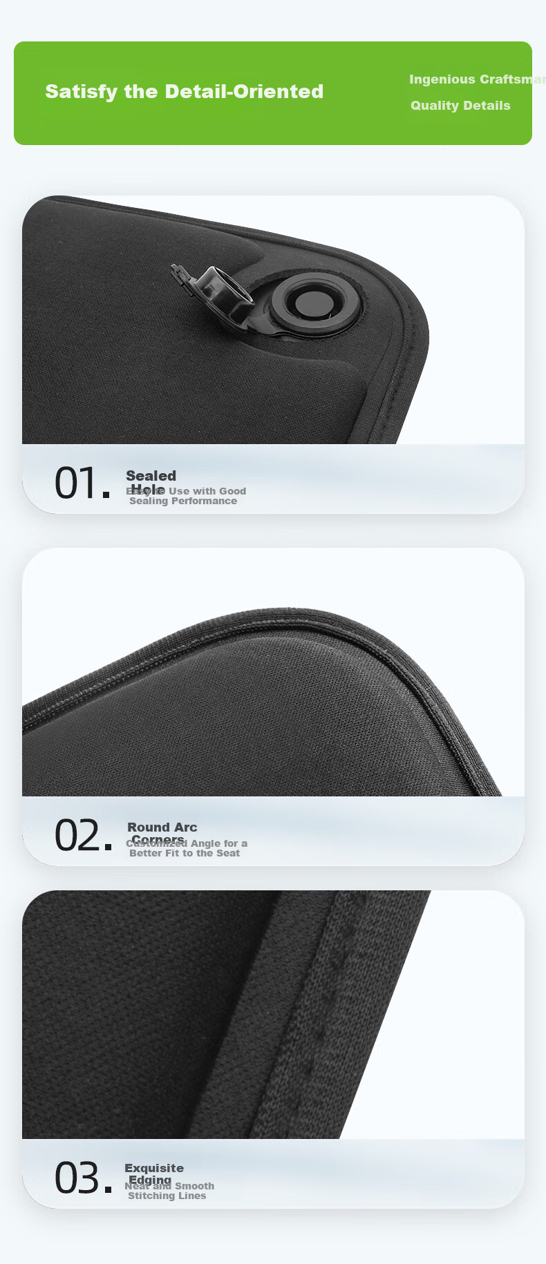 Minicute Ergonomic Cushion for Hemorrhoids, Breathable Seat Pad for Car And Office Chairs, All-Season Tailbone Protection, Non-Slip Chair Cushio 21