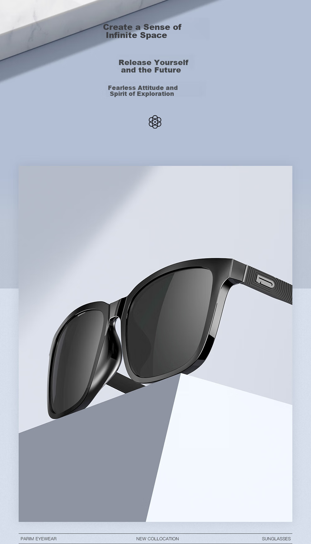 PARIM Men's Fashionable Square Sunglasses, UV Protection Polarized Glasses for Driving, Trendy Sunglasses 76023 4