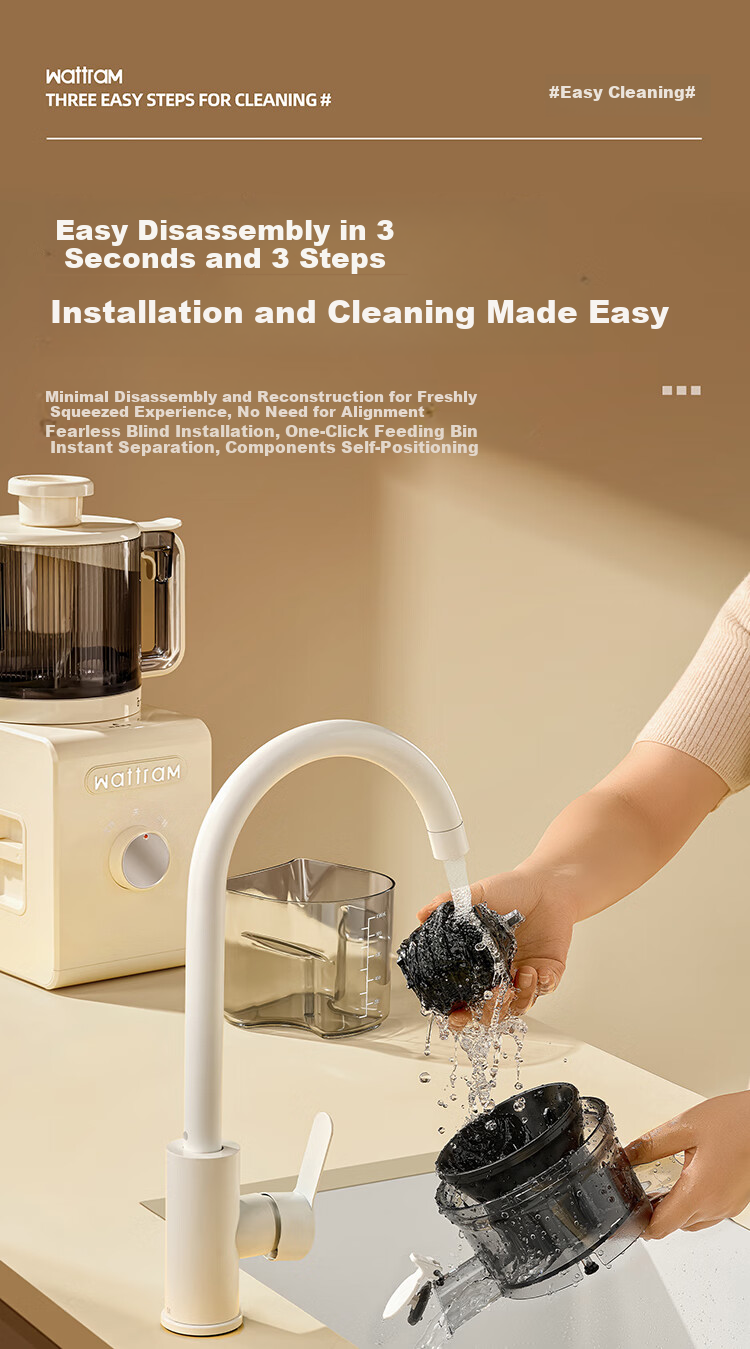 Beiouwolang Juicer, Home Use 156mm Extra-Large Diameter Electric Fruit And Vegetable Juicer with Pulp Separation, Fresh-Pressed Fruit And Vegetable Juicing Machine without Cutting Fruits And Vegetables J1 4
