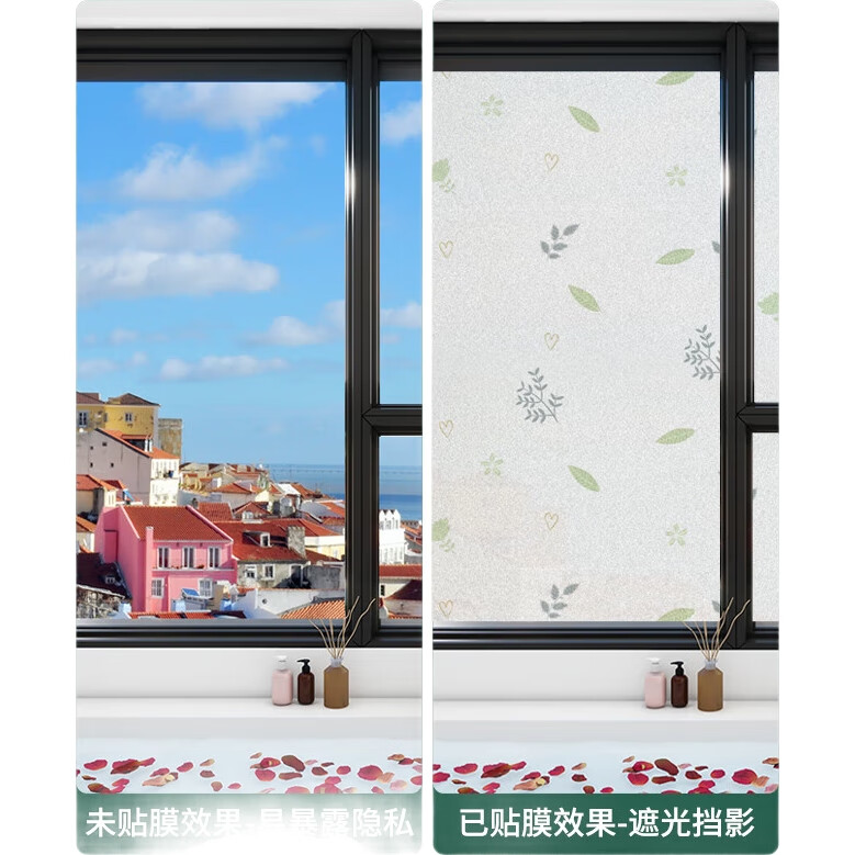 Самоклеящаяся пленка для стекла Qinghua, матовая, с мелким цветочным узором, 60x200 см, для защиты от посторонних глаз