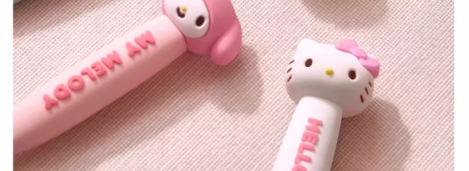 MANCHAOJIA Stainless Steel Fork, Cute Silicone Spoon And Fork for Children's Meals, High-Quality Exquisite Tablespoon for Home Use - HELLO KITTY 7