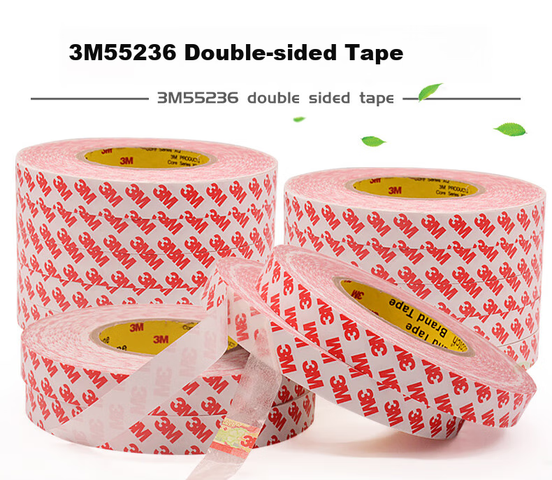 3M 55236 Non-Woven Semi-Transparent Cotton Paper, Heat-Resistant Double-Sided Tape for Spring Festival Couplets, 30mm X 50m, Single Roll 1