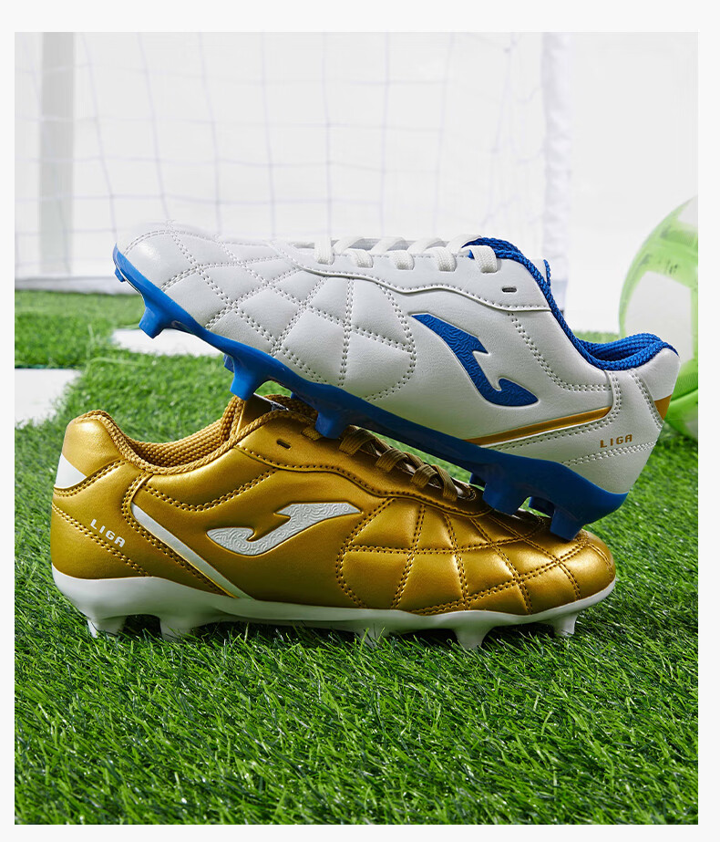 JOMA Kids Soccer Shoes AG Studs 2025 New Youth Student Professional Football Training Shoes Red Gold Size 35 2