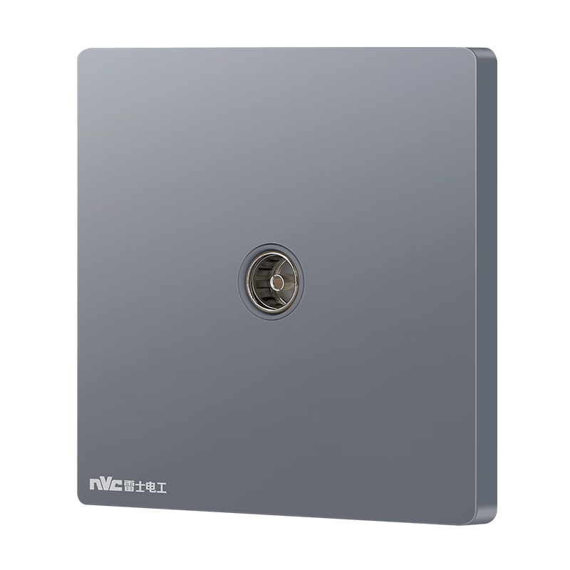 NVC Lighting Electrical Switch Socket Matte Large Panel TV Socket 86 Type Wall Plate N25 Berlin Gray