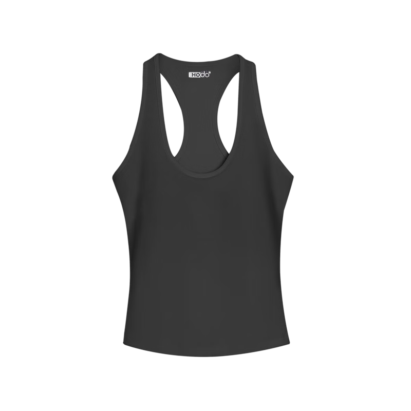 Hongdou Women's Lyocell Cotton Cooling Silky Padded Yoga Sports Racerback Tank Top