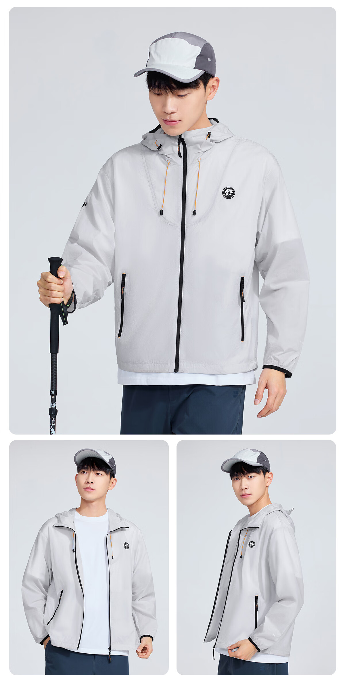 Xiongmao Luotuo Series Outdoor Sun Protection Clothing, Water-Repellent, Cool-Feeling Sun Protection Garment for Men And Women, Spring And Summer Jacket R139E,M 21