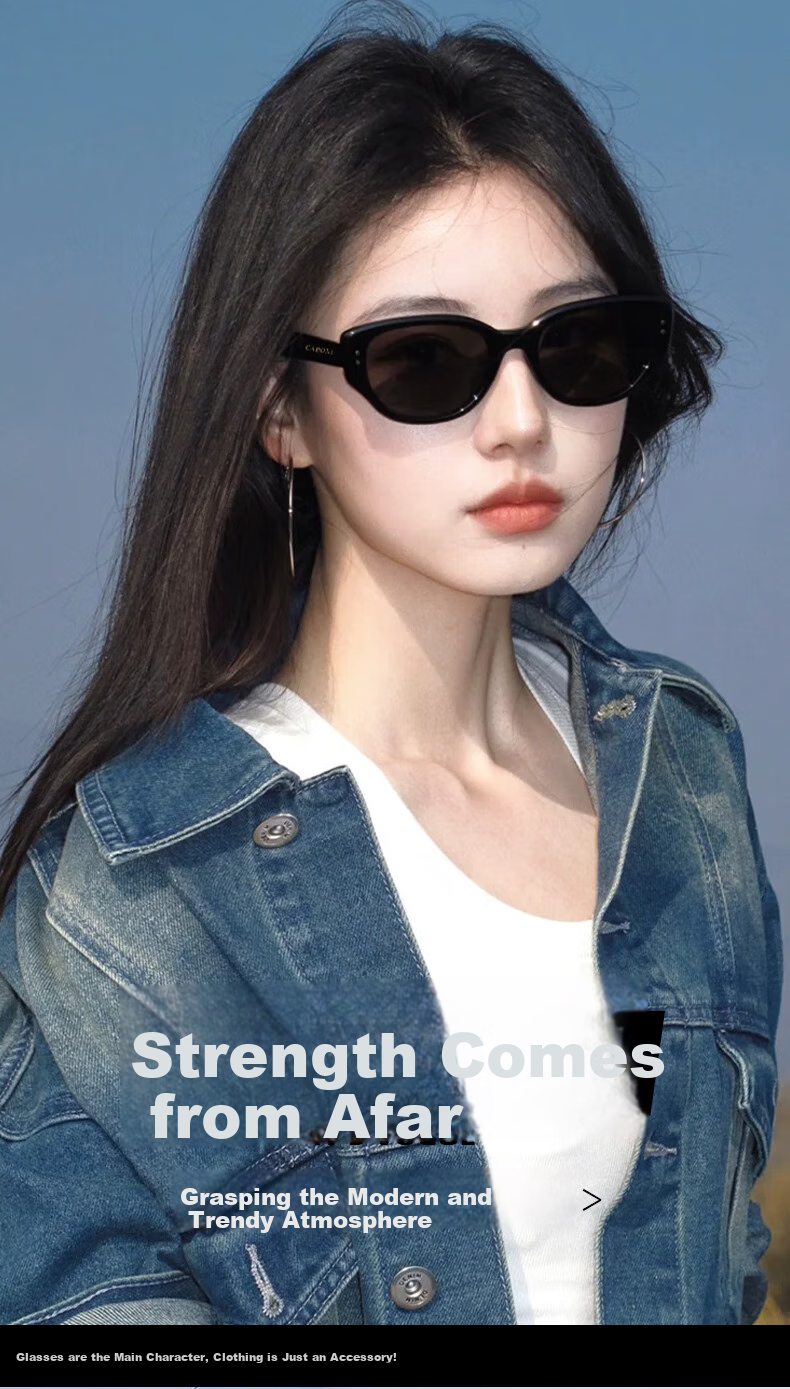 CAPONI Cat Eye Sunglasses for Women, Polarized Sunglasses, Father's Gift for Boyfriend, Girlfriend Or Wife, Practical Eyewear Gift Box Set 1