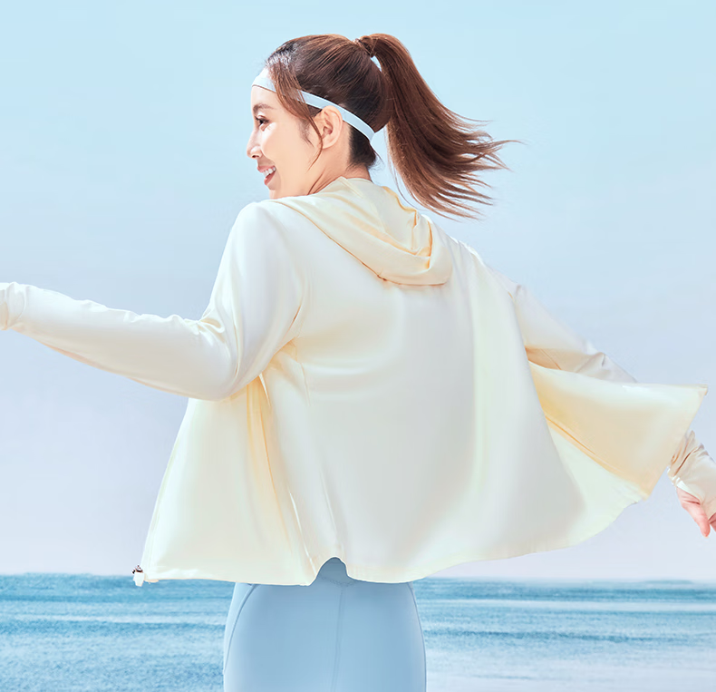ERKE UPF100+ Sun Protection Jacket for Women, Summer Lightweight Coat, Cool-Feeling Quick-Dry Sports Outerwear 5