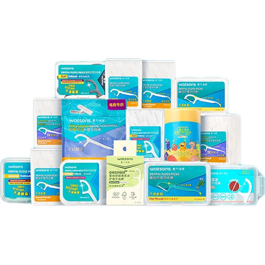 Зубная нить Watsons Fine Smooth Deep Cleaning Dental Floss Picks, 50 шт.