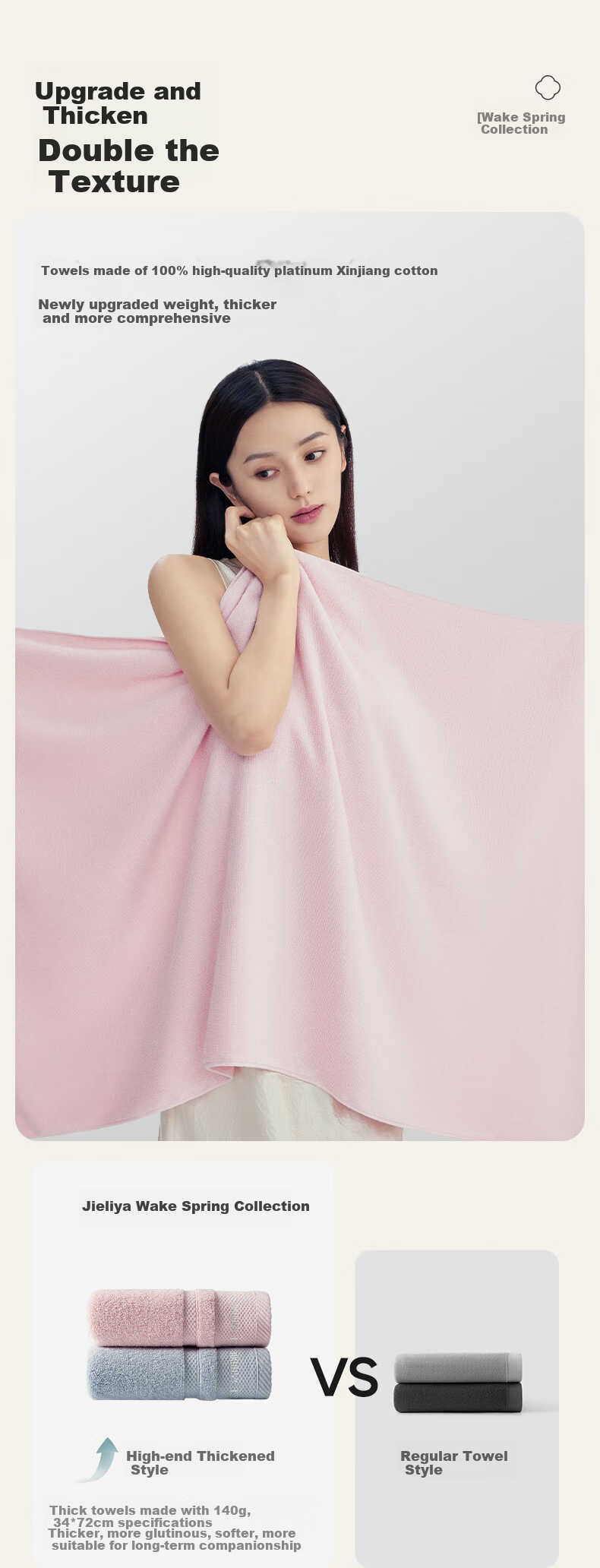 Grace Pure Cotton Towel, 7A Antibacterial, Hotel Thickened, Absorbent, All-Cotton Face Towel, Sports [Single Pack], Chunzhihai 9