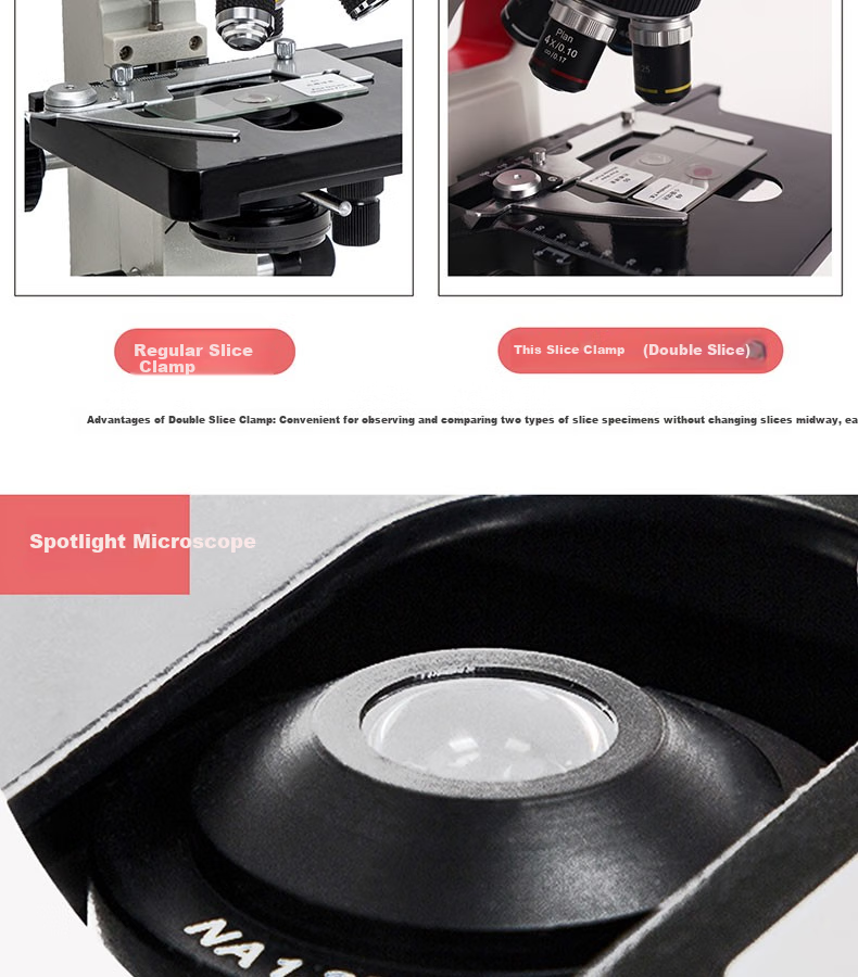Phenix PH50-2A43L Biological Microscope, Binoculars, 1600x Magnification, Professional High Magnification, for Home And Laboratory Use, Bacterial Detectio 7