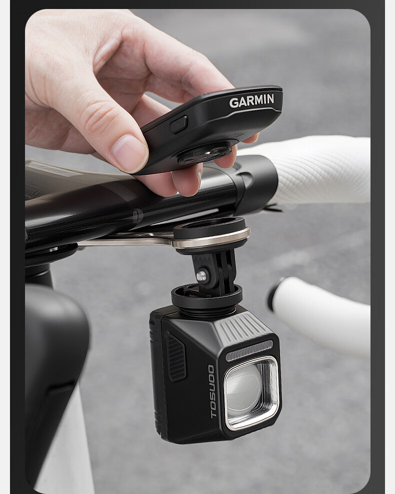 Captain Tas Bike Computer Mount Integrated Handlebar Extension Titanium Alloy Bracket for Mountain and Road Bikes with Light and Camera Extension Rack 8