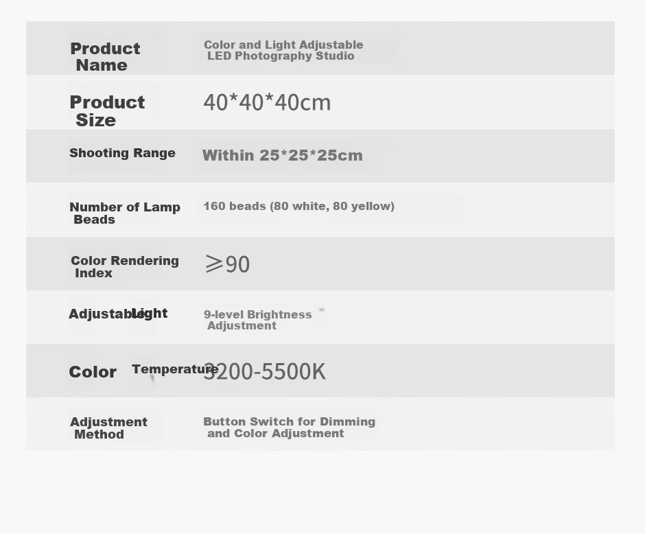 Hakutatz 40CM LED Small Photography Studio Equipment, Warm Light for Food And Jewelry, Fill Light Kit, Product Shooting, Still Life Photography, Softbox Lighting Equipment, Props 17