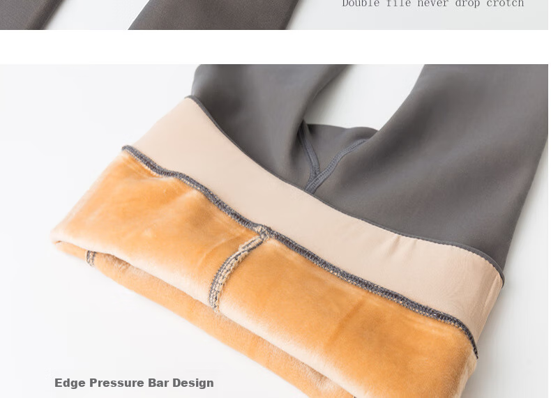 MAOHUO Fake Sheer Skin Autumn Winter Translucent Extra Large Size Base Layer Pants for Women, Bare Leg Effect, Fleece-Lined Thickened Tights 16