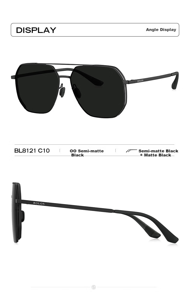BOLON Sunglasses, Double-Frame Polarized Sunglasses, Aviator Driving Glasses for Men, BL8121 5