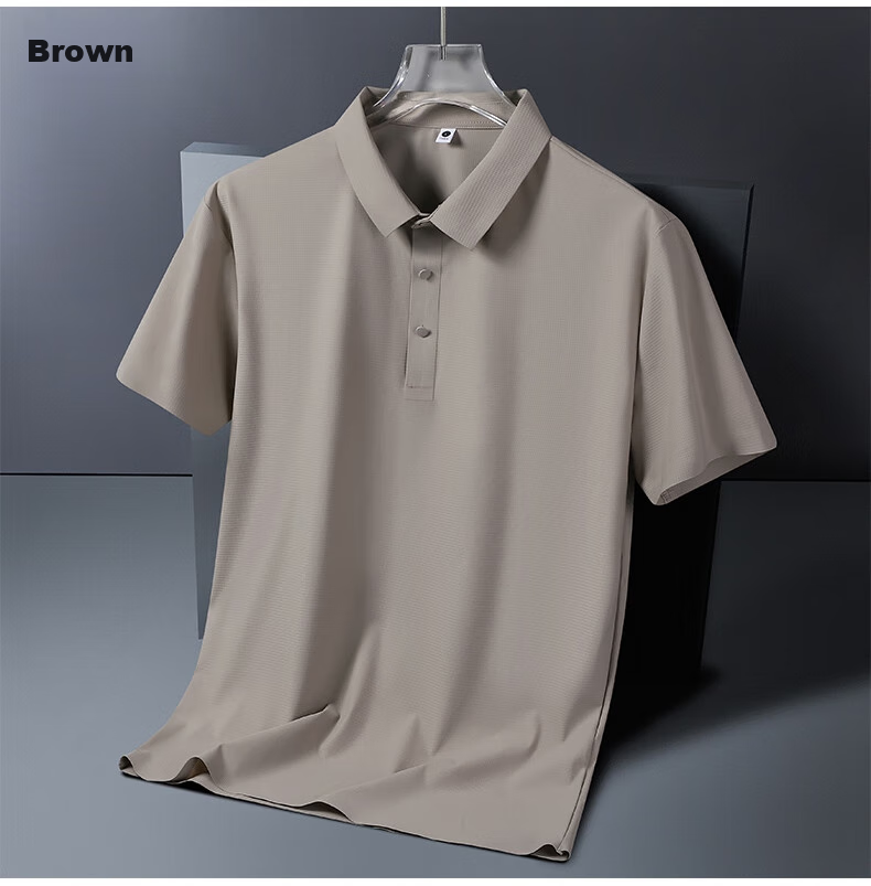 MiiOW Cool-Feeling Short-Sleeve Polo Shirt for Men, Summer Casual Business Ice Silk Quick-Dry Sports T-Shirt, Men's Clothing, Father's Day Gift 7